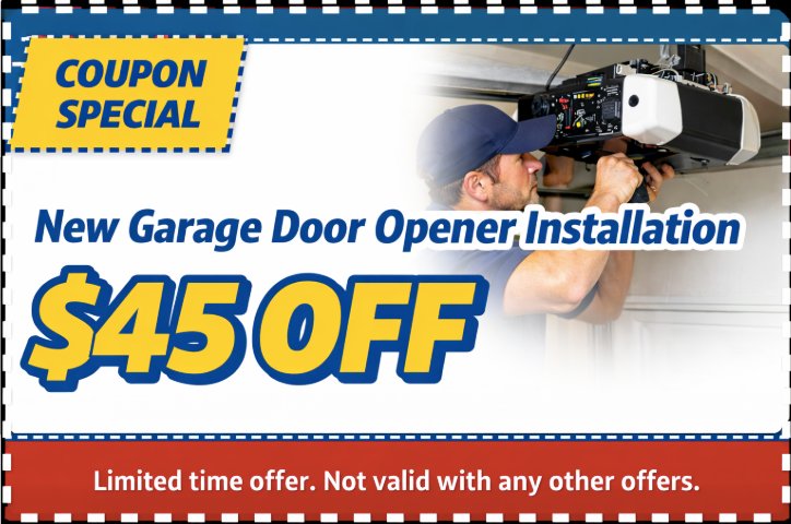 Coupon - New Garage Door Opener Installation $45 Off